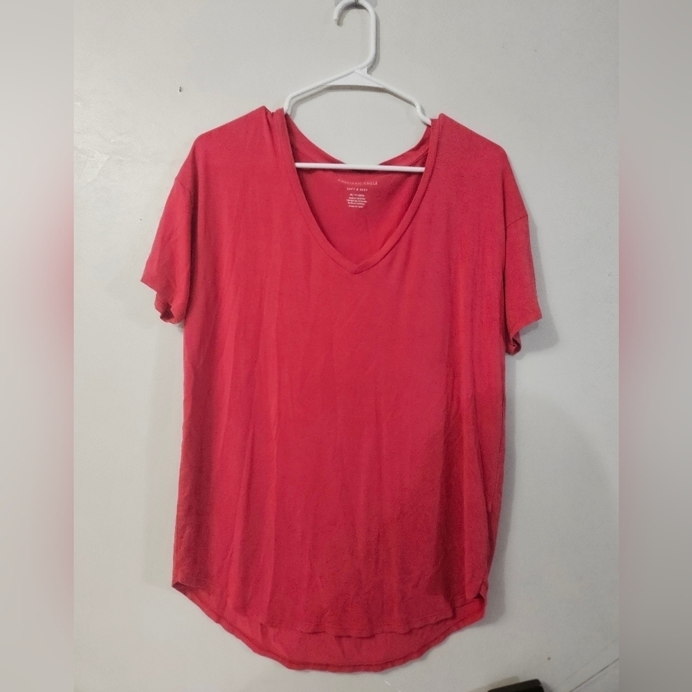 American Eagle Soft And Sexy Pink Oversized Short Sleeve Tee!